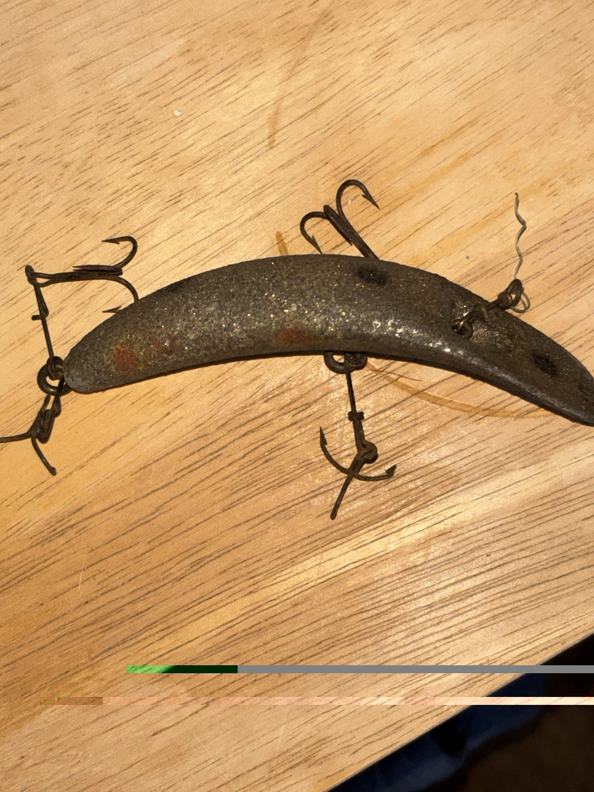 Rare Vintage 1950s Curve-a-Lure Fishing Lure Silver Glitter 4 Hook