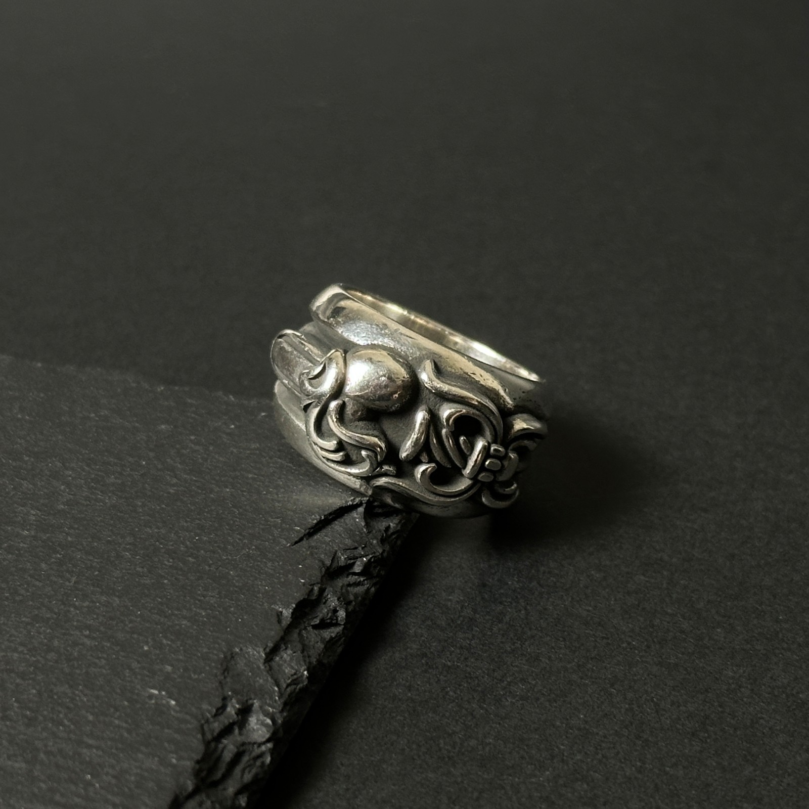 Chrome Hearts Silver Dagger Heart Ring Size 10 US