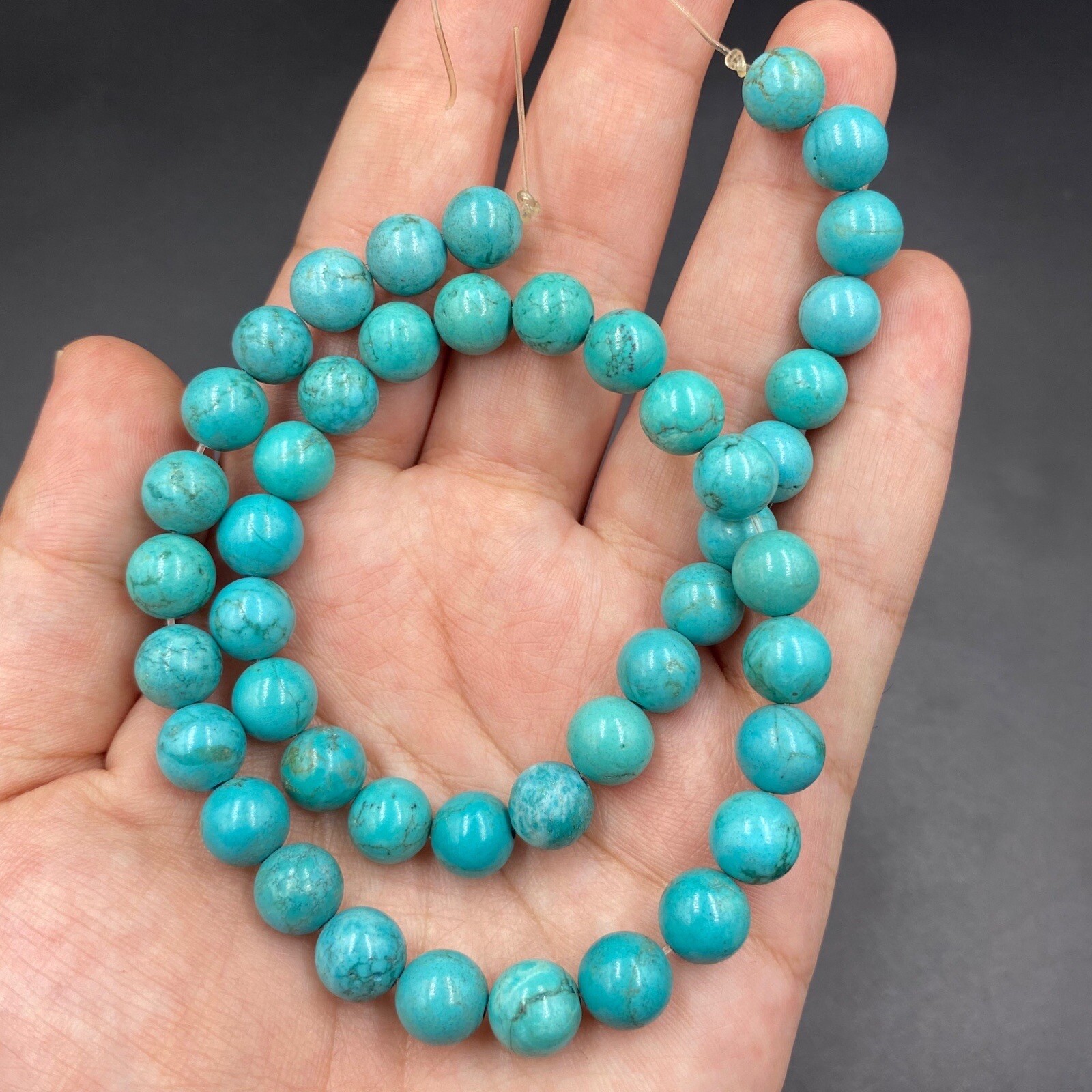 Stunning Genuine Beautiful Round Shaped Tibetan Turquoise Beads