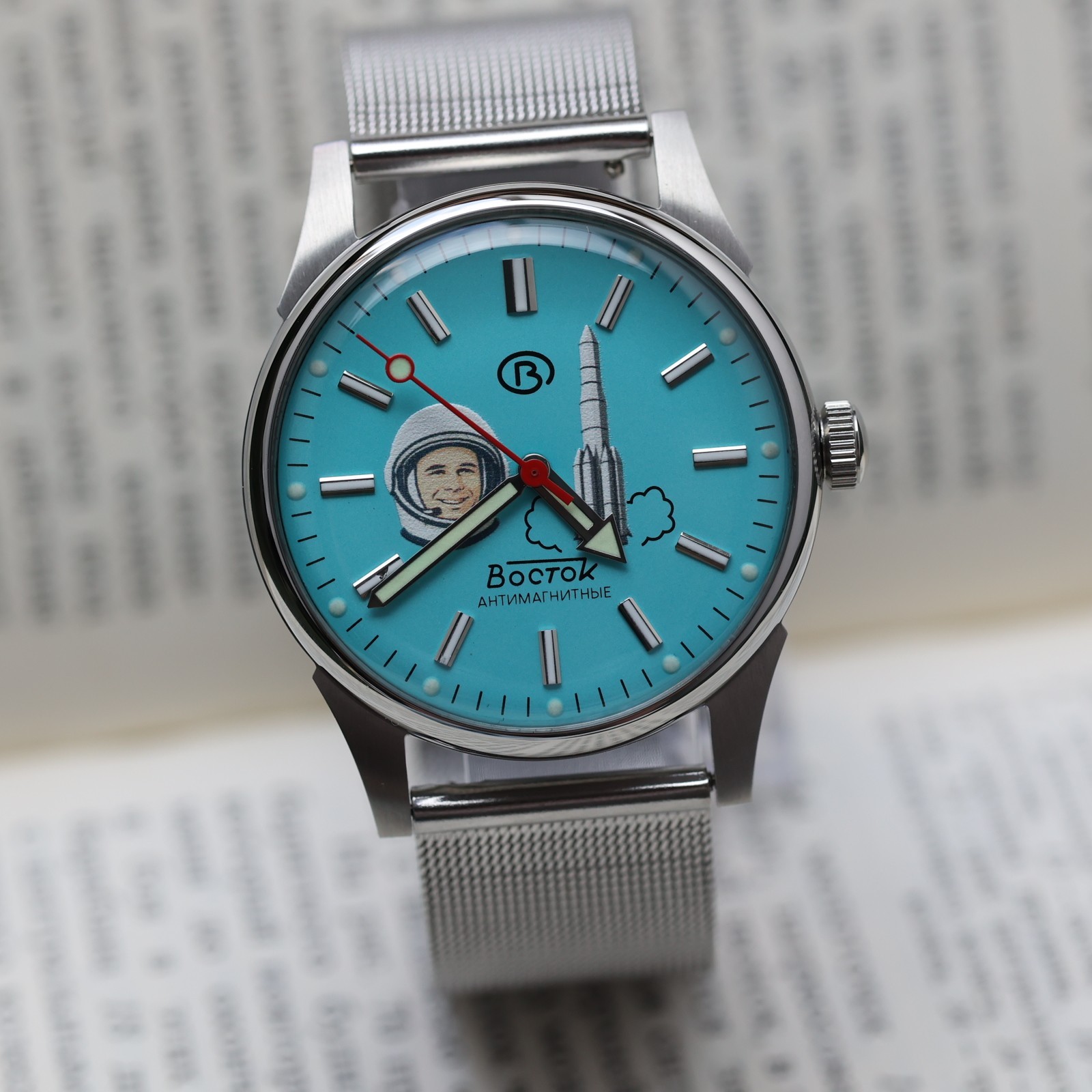 Vostok Yuri Gagarin Watch Mechanical Men Soviet Space Vintage Star
