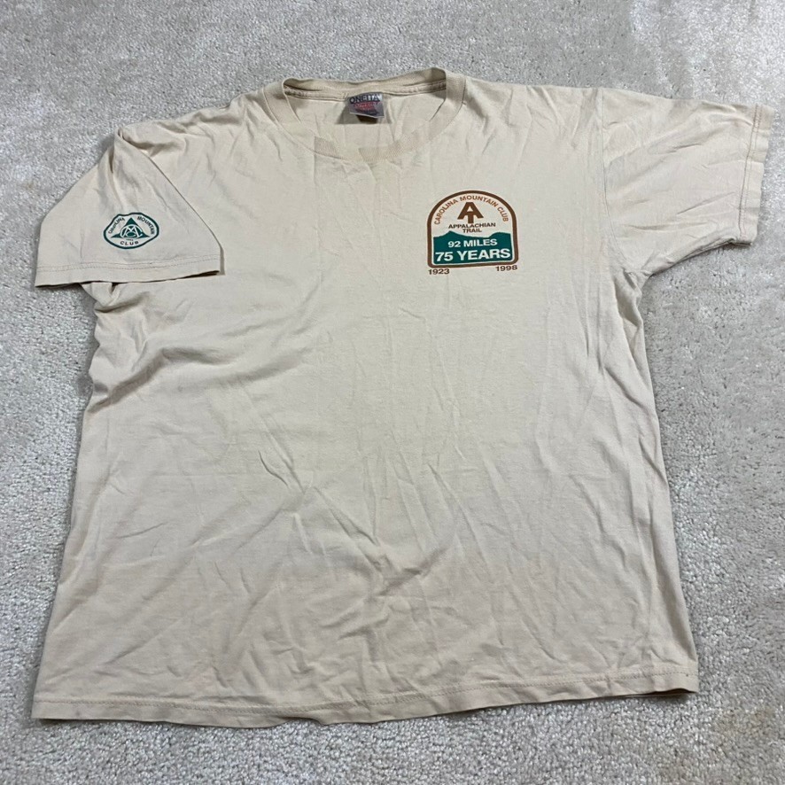 VTG Carolina Mountain Club Shirt Mens L Appalachian Trail T-Shirt Hiking 90s