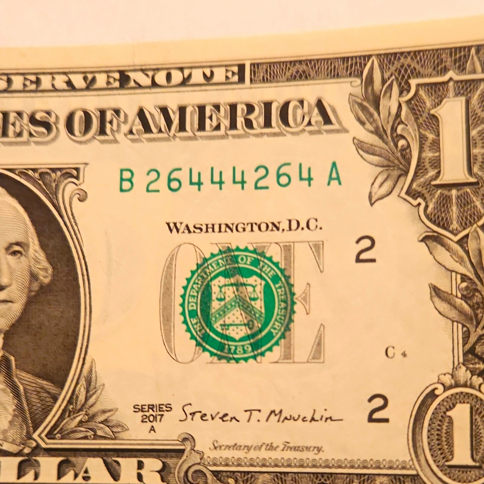 2017 $1 Fancy Serial Number Repeater Note 264 44 264 2017 $1 Fancy Serial Number Repeater Note 264 44 264