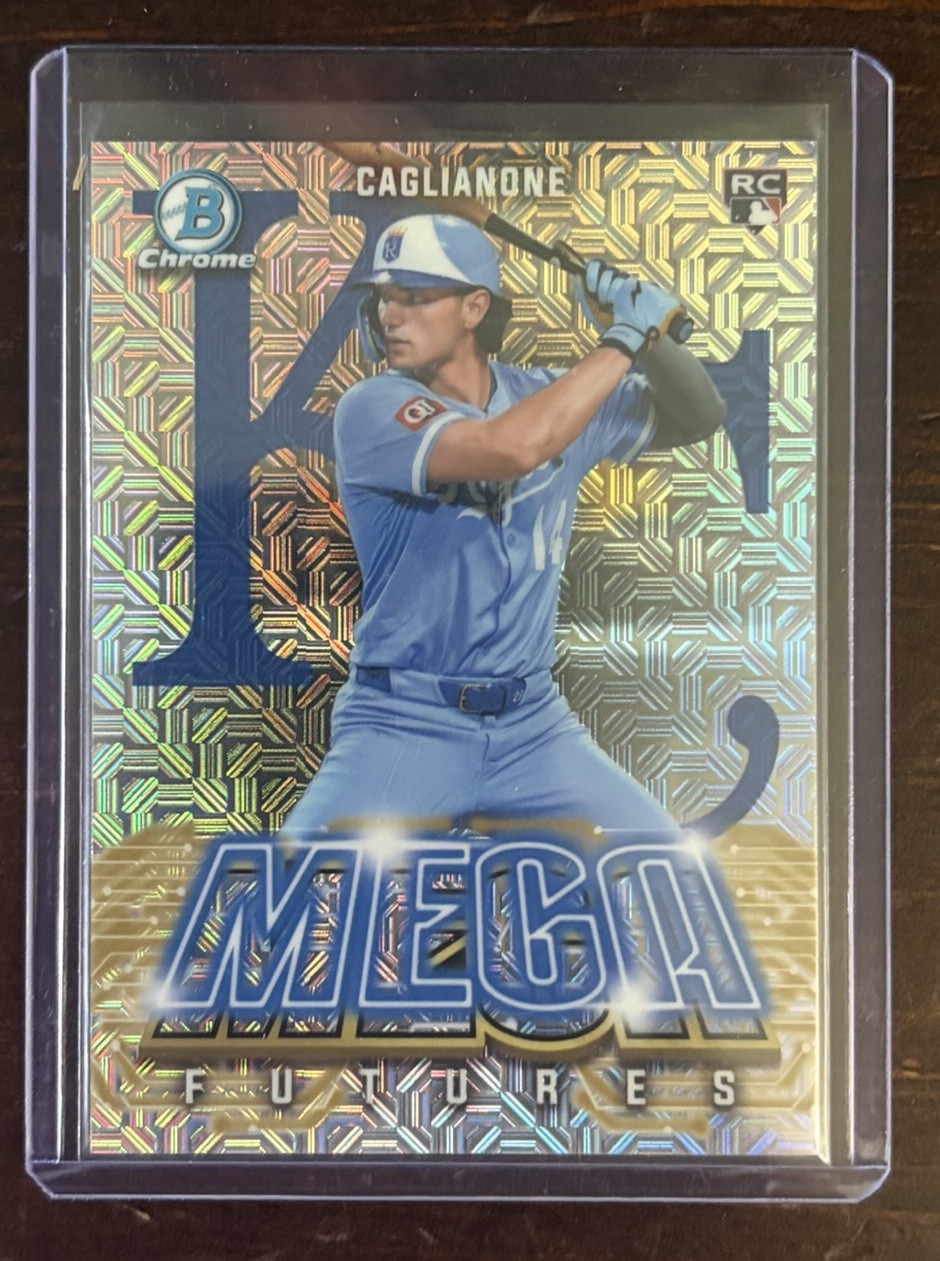 Topps 2026 Bowman Chrome Jac Caglianone RC Mega Futures Insert #MF-7 Royals