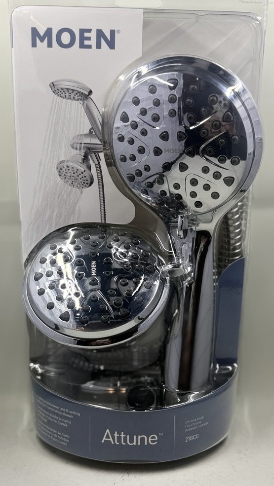 Moen 6-Mode Attune Dual Hand Held Shower Head in Polished Chrome Moen 6-Mode Attune Dual Hand Held Shower Head in Polished Chrome