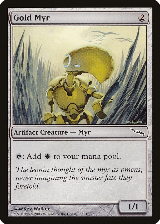 Gold Myr 1x MtG Mirrodin MRD SP/NM