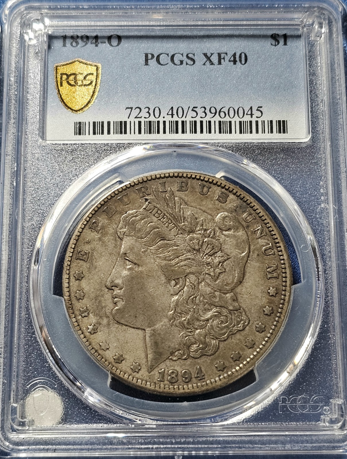 1894-O Morgan Silver Dollar PCGS XF40 Gold Shield 