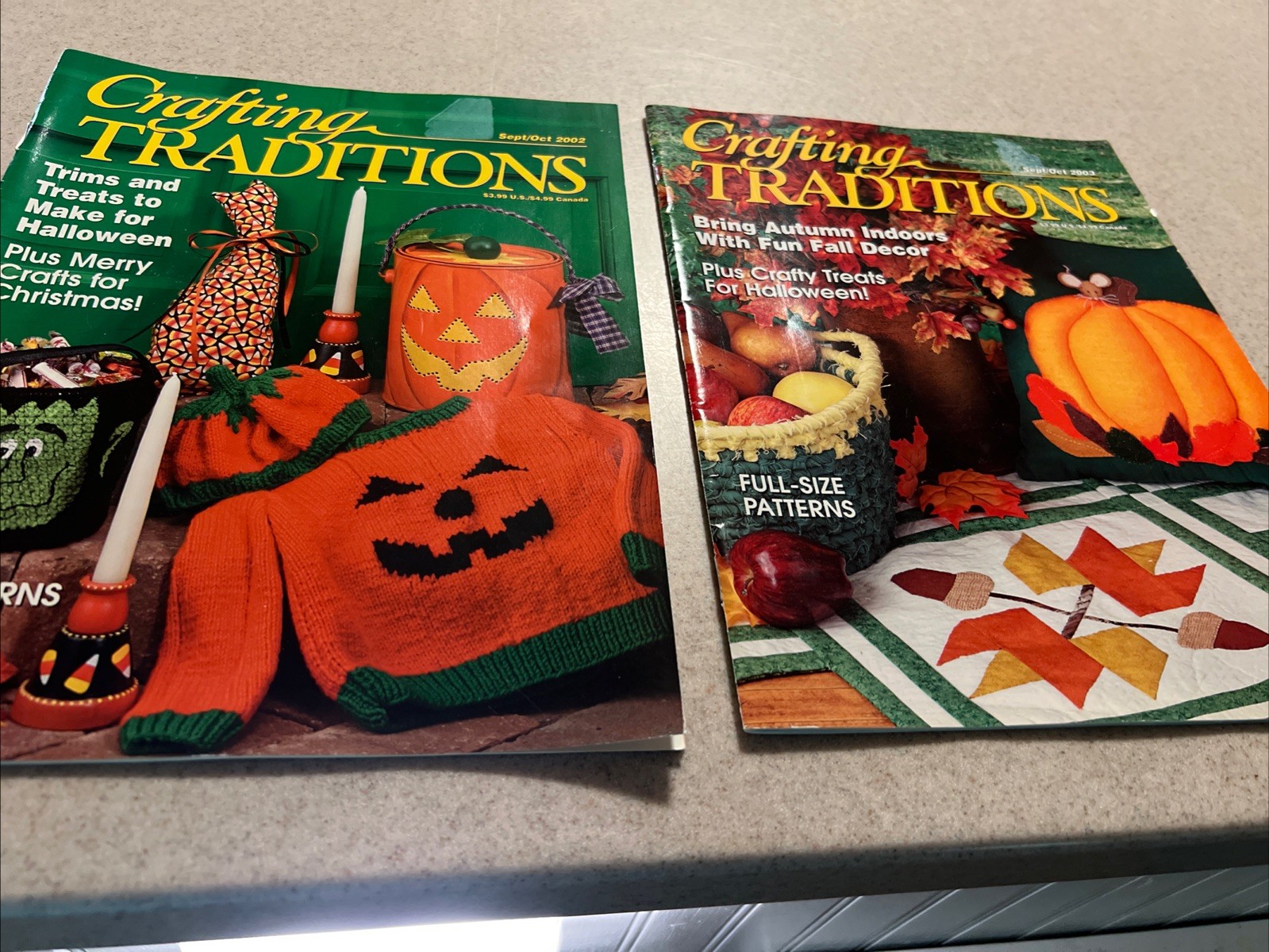 Crafting Traditions Magazines 2 Issues September/October 2002–2003 Nice Fall
