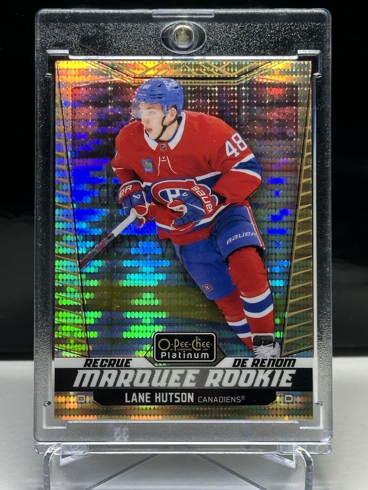 2024-25 O-Pee-Chee Platinum Lane Hutson Seismic Gold Marquee Rookie RC /50