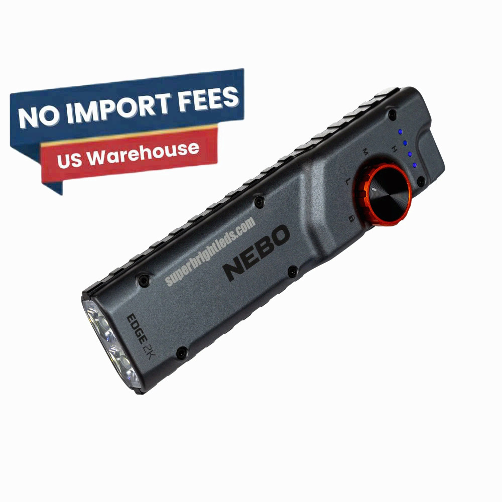 NEBO Edge 2K EDC Tactical Flashlight 2000 Lumens USB-C Rechargeable 5 Modes