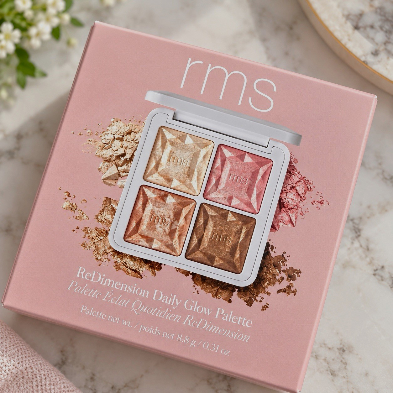 rms beauty ReDimension Daily Glow Glow Palette, 0.31 oz Face Palette