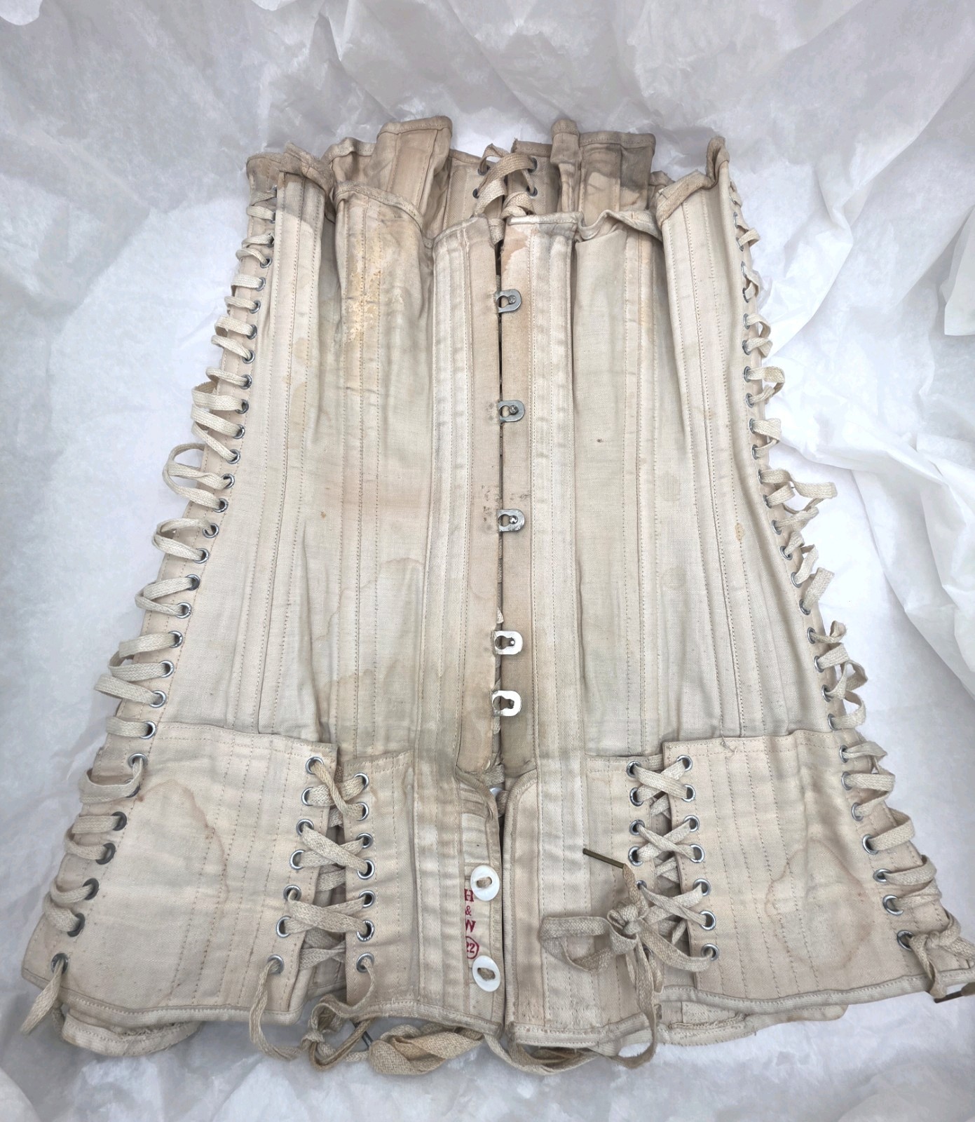 Rare Antique Victorian Edwardian H&W Maternity Corset