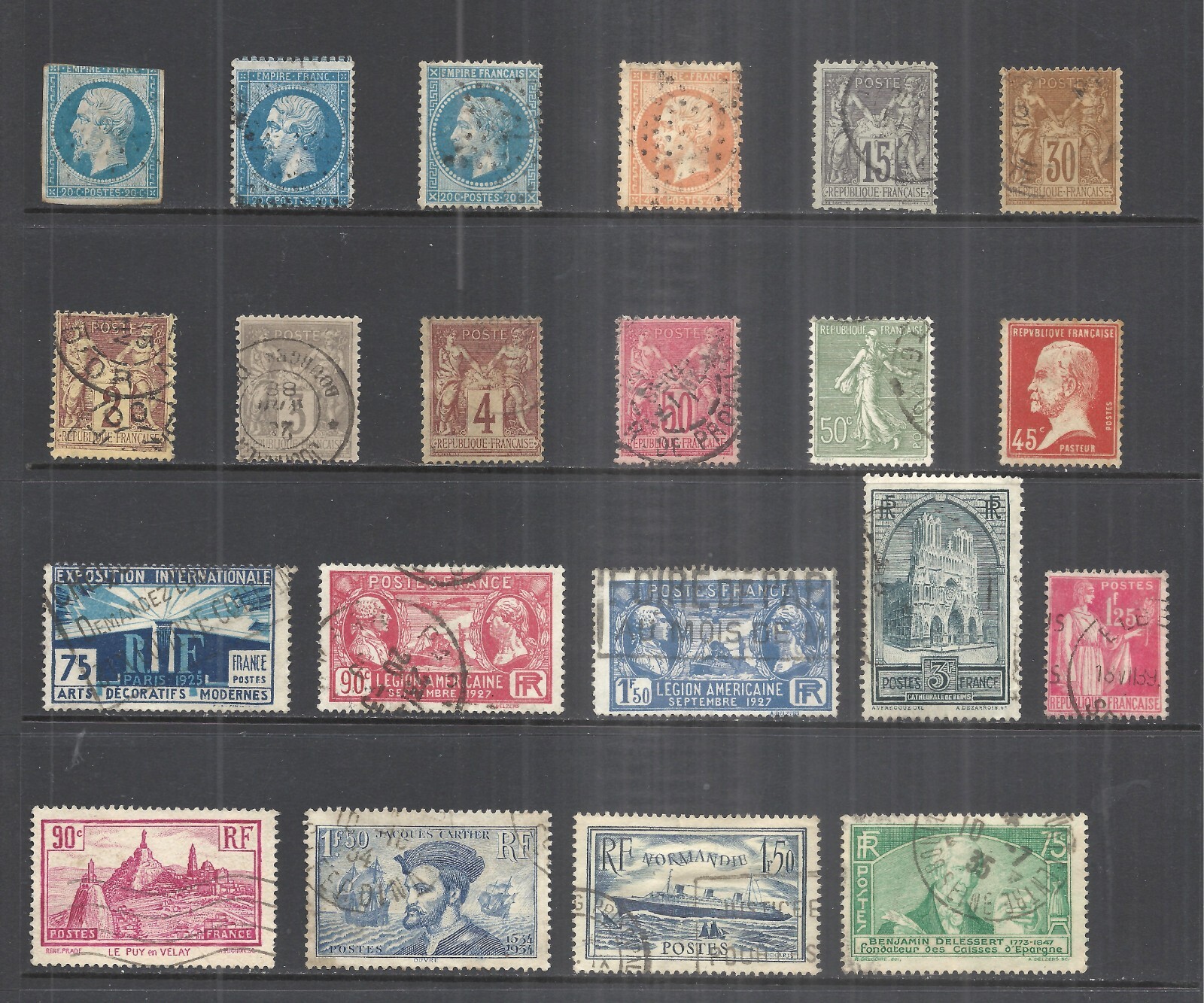 FRANCE     VARIOUS CLASSIC MH* & USED ISSUES    1854 to 1935