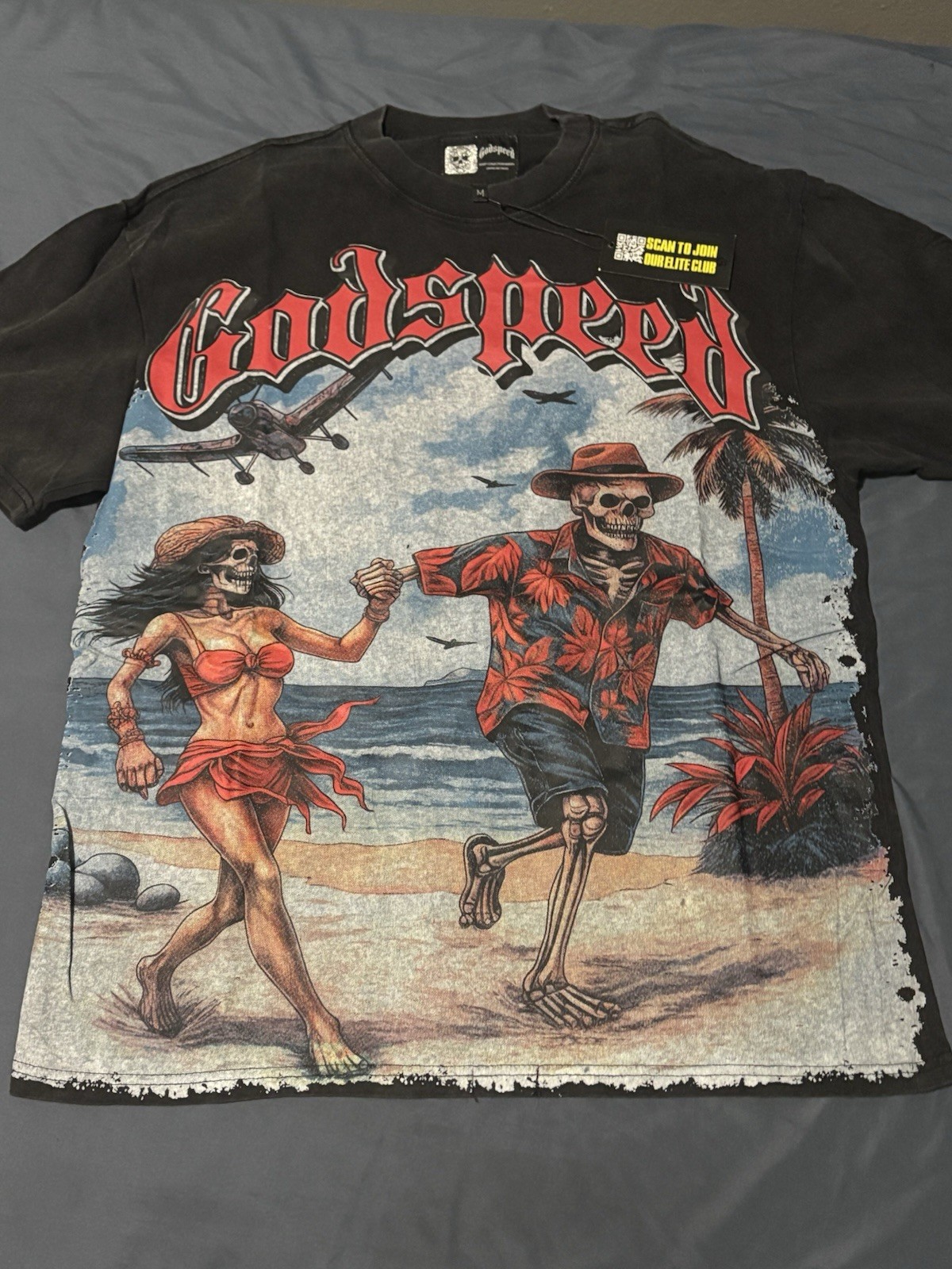 Godspeed Men\'s T-Shirt Size Small Black Short Sleeve