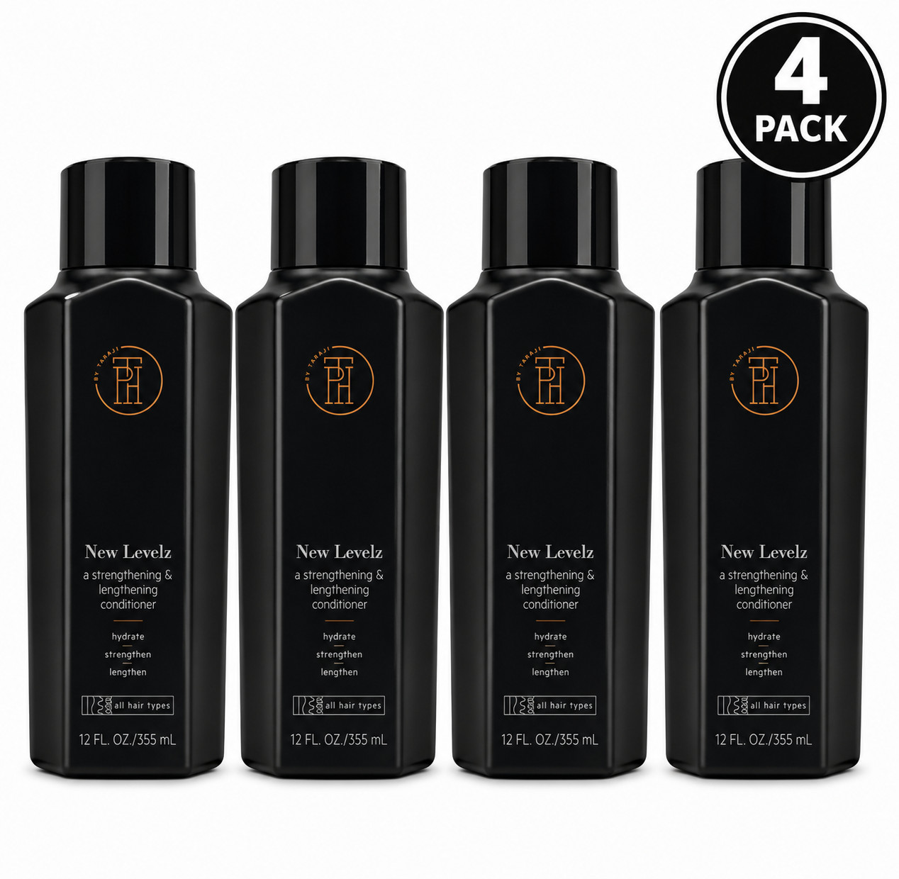 TPH by Taraji New Levelz Strengthening Lengthening Conditioner 12 oz 4 Pack