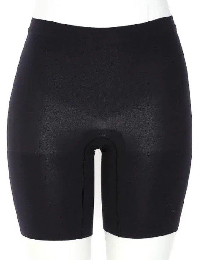 SPANX S1040 Women\'s Black Power Short Mid Thigh Shaper Shorts Size M