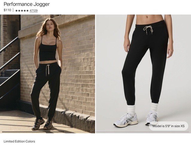 Vuori Womens Performance Jogger Black Heather Slim Fit Activewear Pants VW303 M Vuori Womens Performance Jogger Black Heather Slim Fit Activewear Pants VW303 M