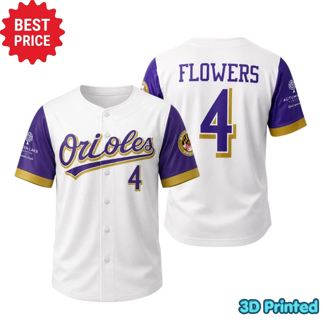 2026 Zay Flowers Orioles Baseball Jersey Gift Remake Printed S-5XL