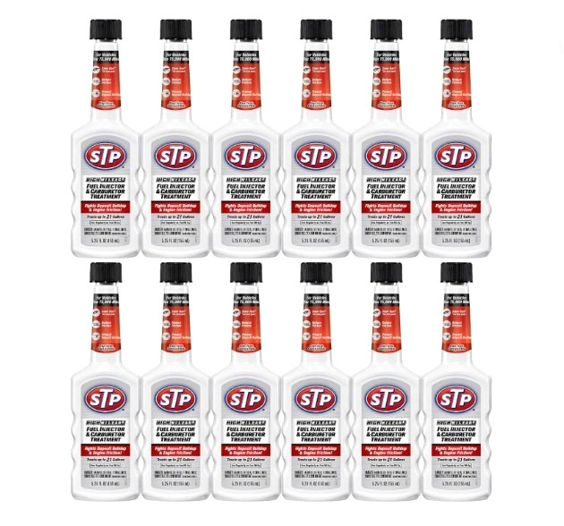 STP High Mileage Fuel Injector & Carburetor Treatment 12 Pack