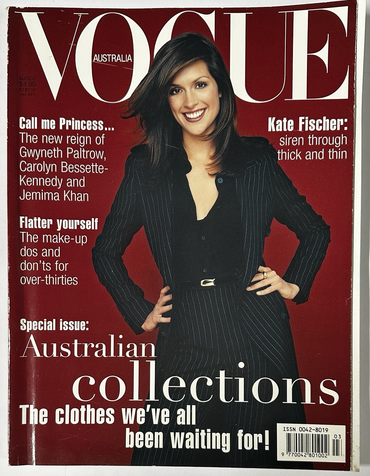 Vogue Australia Magazine - March 1997 Kate Fischer Carolyn Bessette Jemima Khan