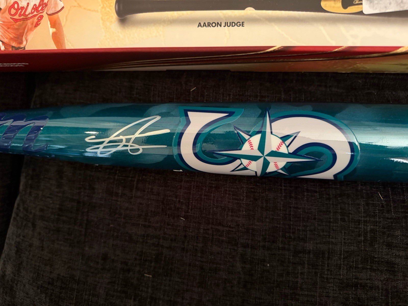 2026 Fanatics Under Wraps Vol 2 JULIO RODRIGUEZ Signed Seattle Mariners Team Bat