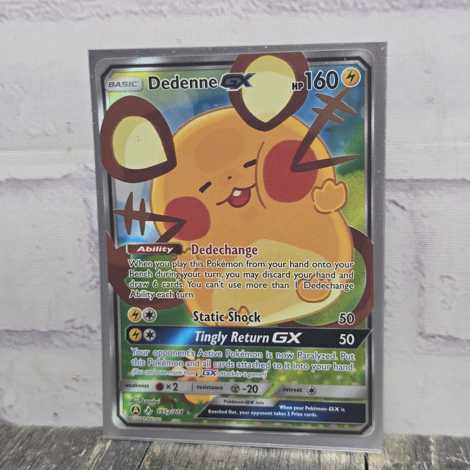 Dedenne GX 195A/214 Alternate Art Holo Promo ENG 160HP Dedenne GX 195A/214 Alternate Art Holo Promo ENG 160HP