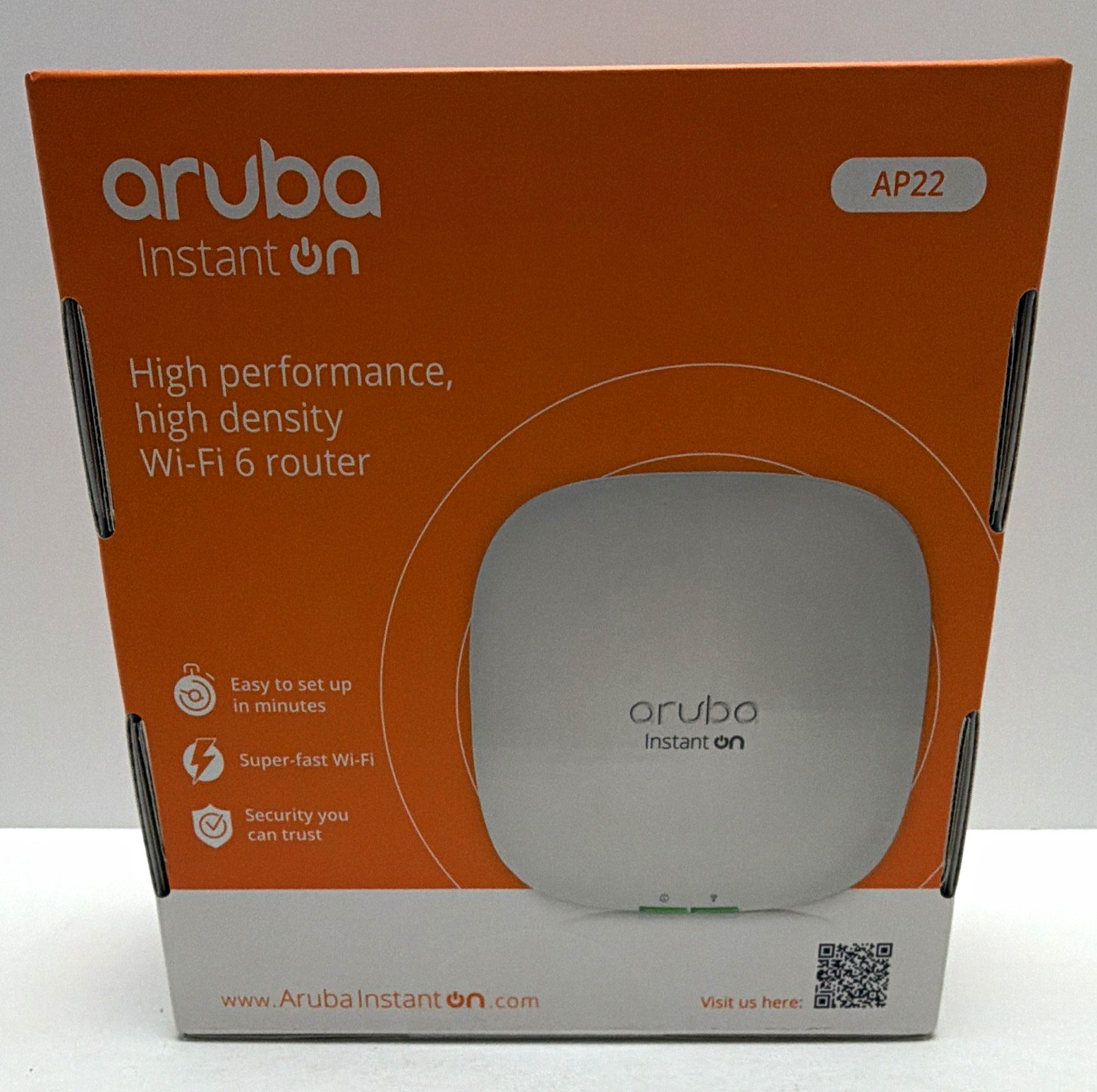 Aruba Instant On AP22 Wi‑Fi 6 Dual-Band Mesh Access Point White R4W01A Aruba Instant On AP22 Wi‑Fi 6 Dual-Band Mesh Access Point White R4W01A