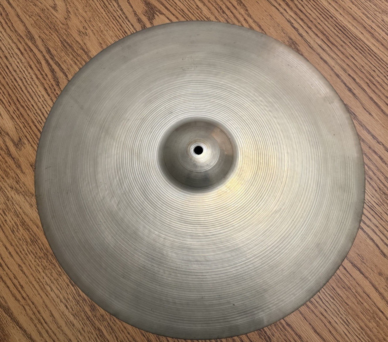 Vintage 40’s Zildjian Trans Stamp 17” Crash Ride 1230 Grams