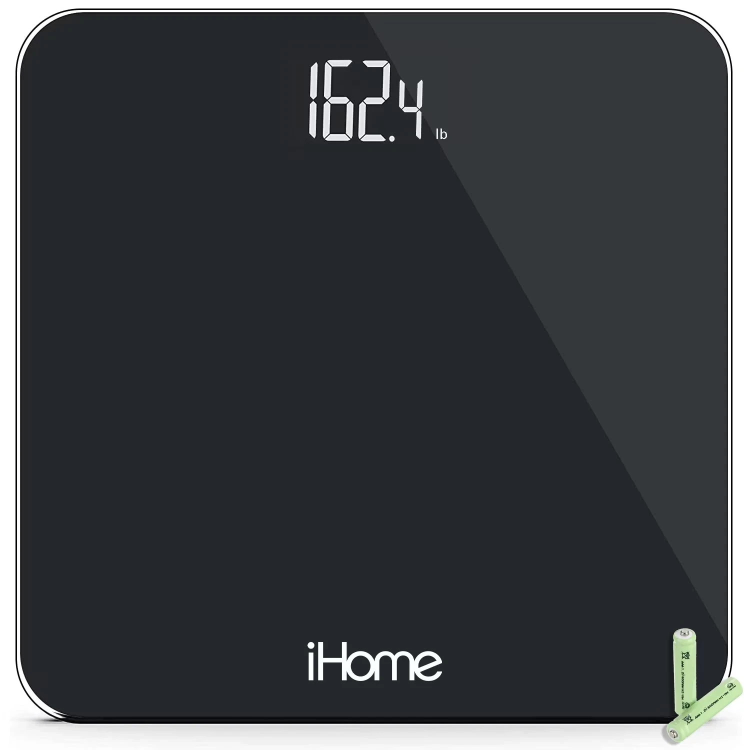 Digital Battery Powered Bathroom Scale 397 lbs FSA and HSA Eligible, Black