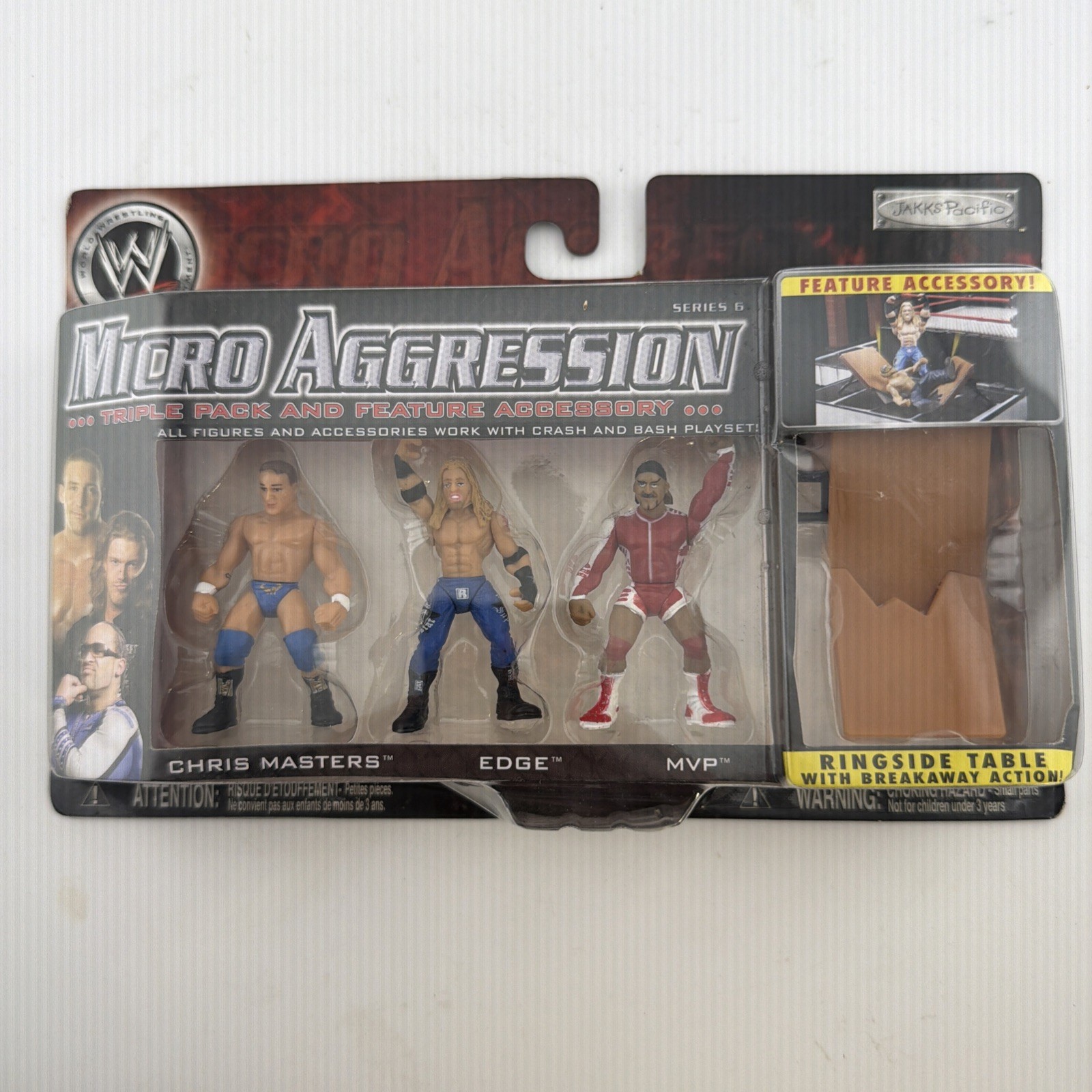 WWE Wrestling Micro Aggression Series 6 Chris Masters Edge MVP & Table NEW NOS