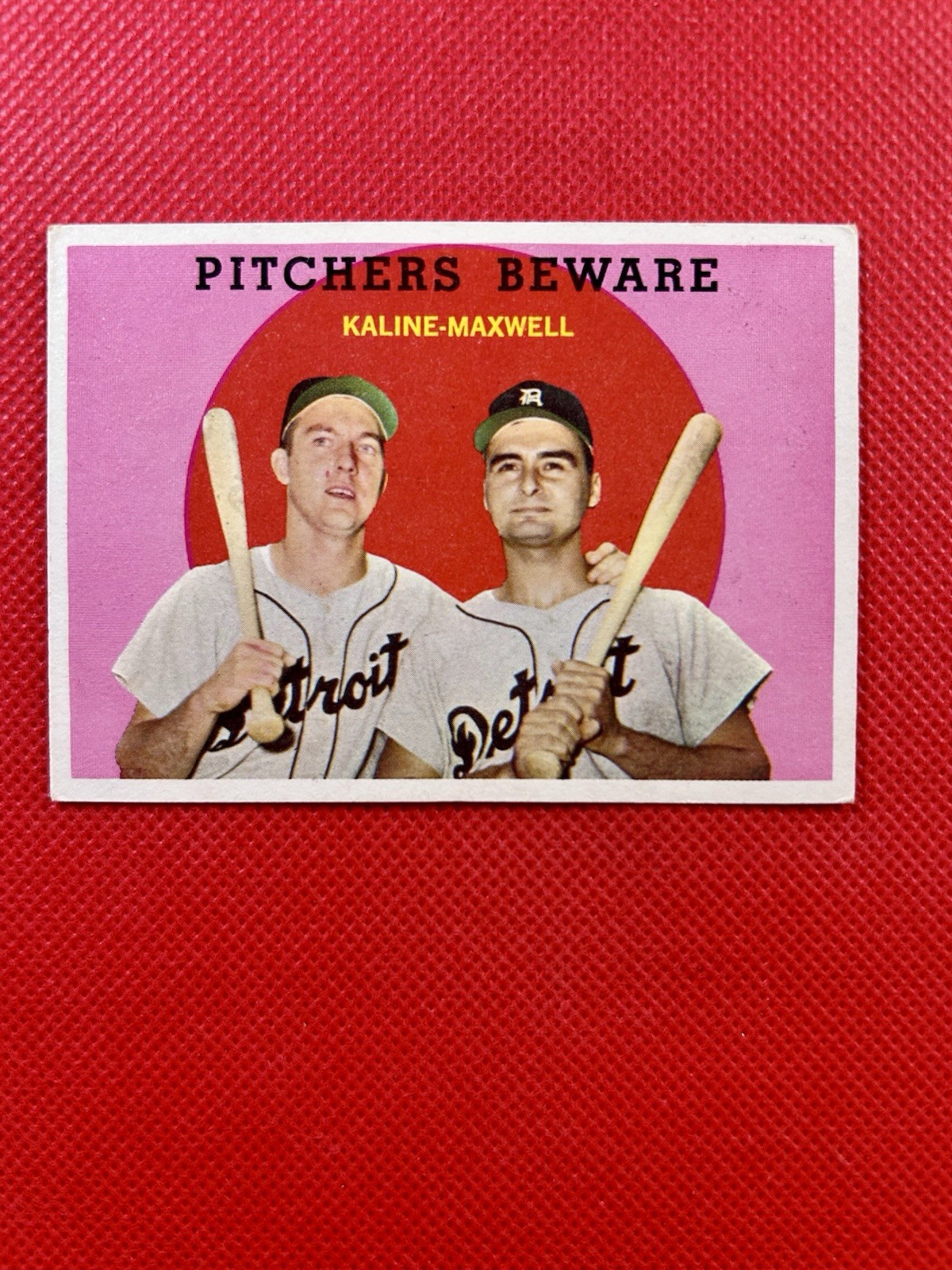 1959 Topps #34 Pitchers Beware Detroit Tigers mid-level EX-MT B59#34A1 1959 Topps #34 Pitchers Beware Detroit Tigers mid-level EX-MT B59#34A1