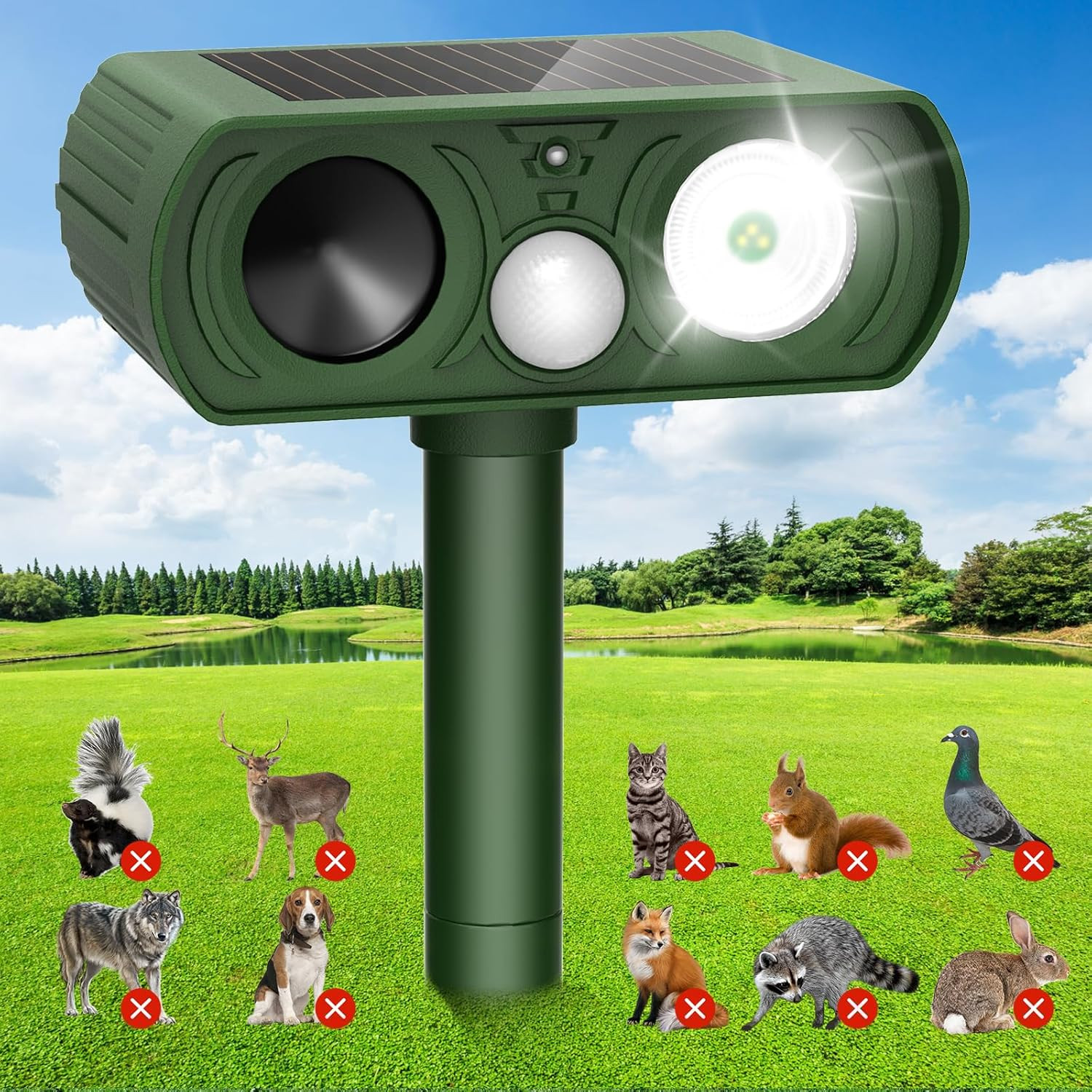 1/4/6Pack Solar Ultrasonic Animal Repellent Dog Skunk Deer Raccoon For Garden 1/4/6Pack Solar Ultrasonic Animal Repellent Dog Skunk Deer Raccoon For Garden