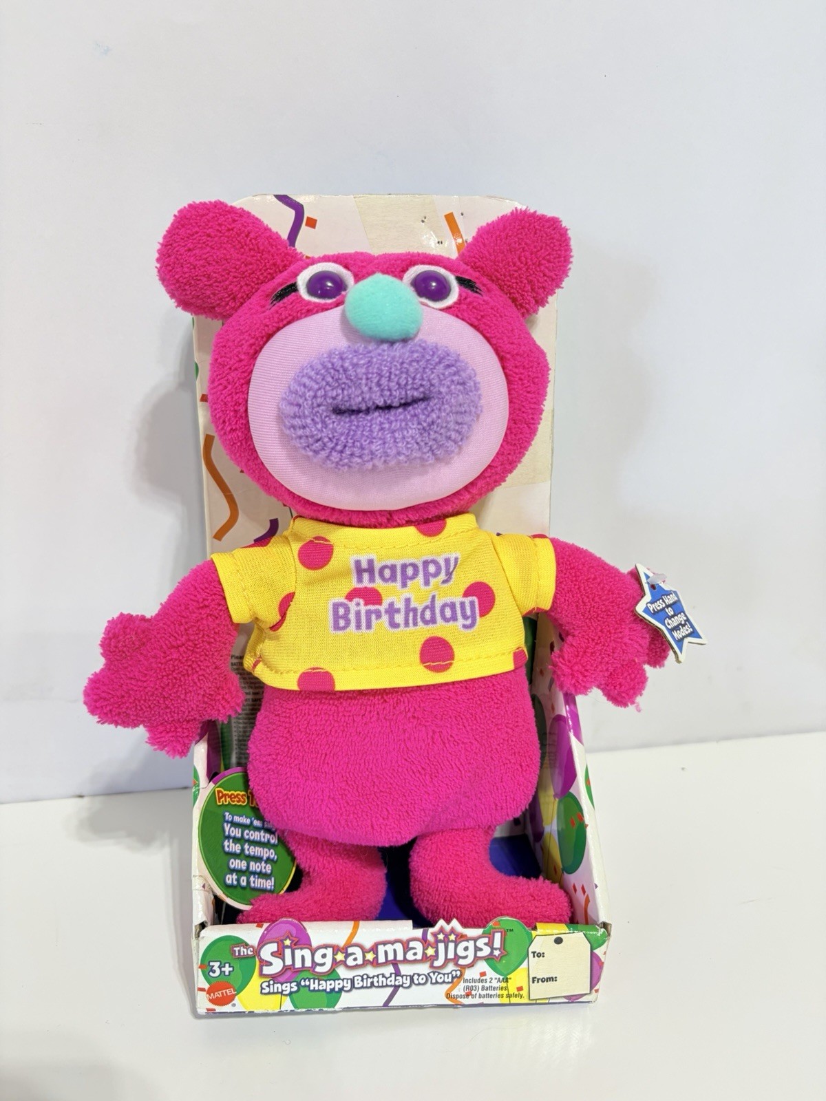 2011 *NEW*HAPPY BIRTHDAY SING A MA JIG Pink Fisher Price Mattel RARE
