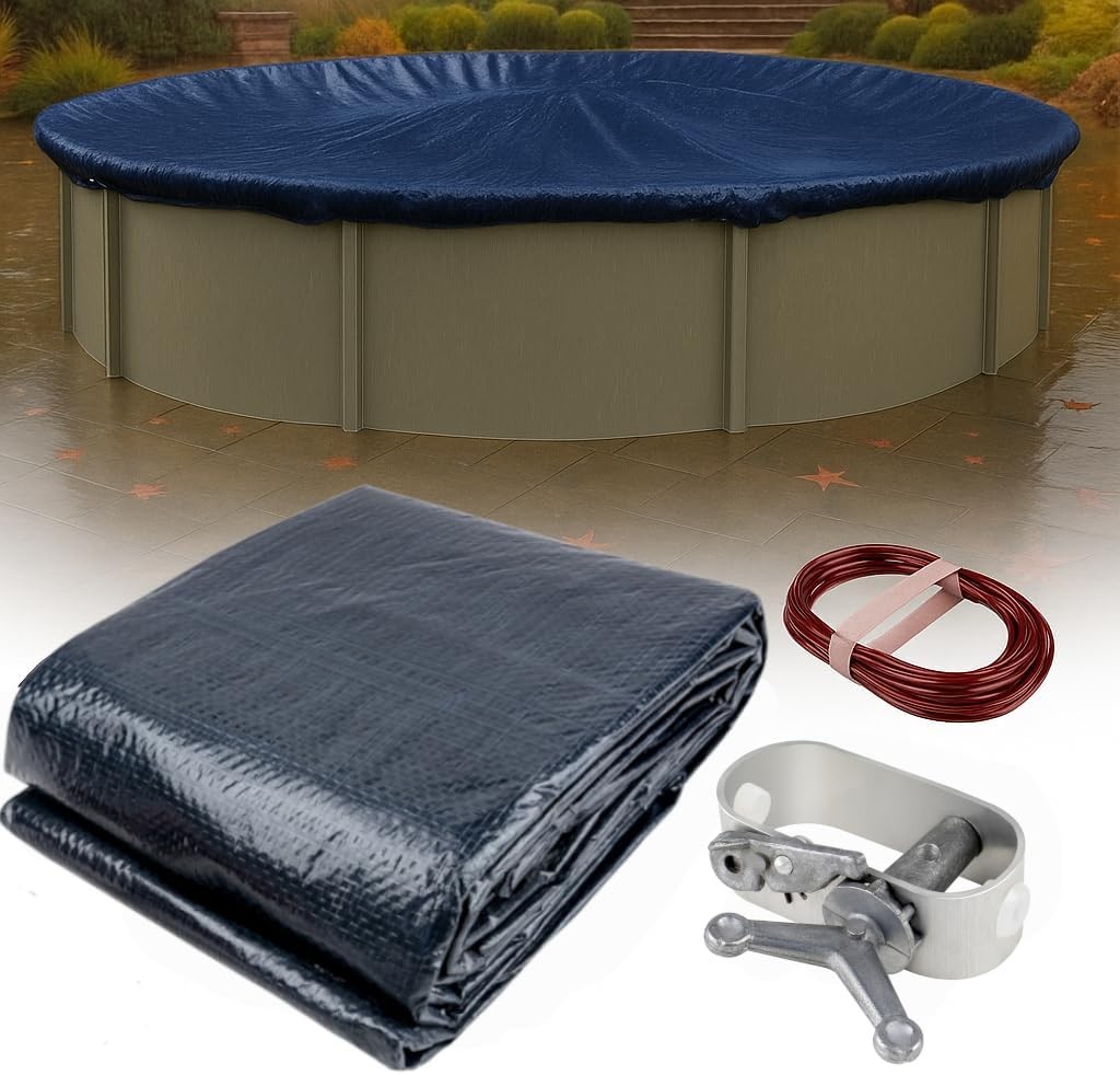 Winter Block 15’ ft. Premium Round Pool Winter Cover for Above Ground Pools –...