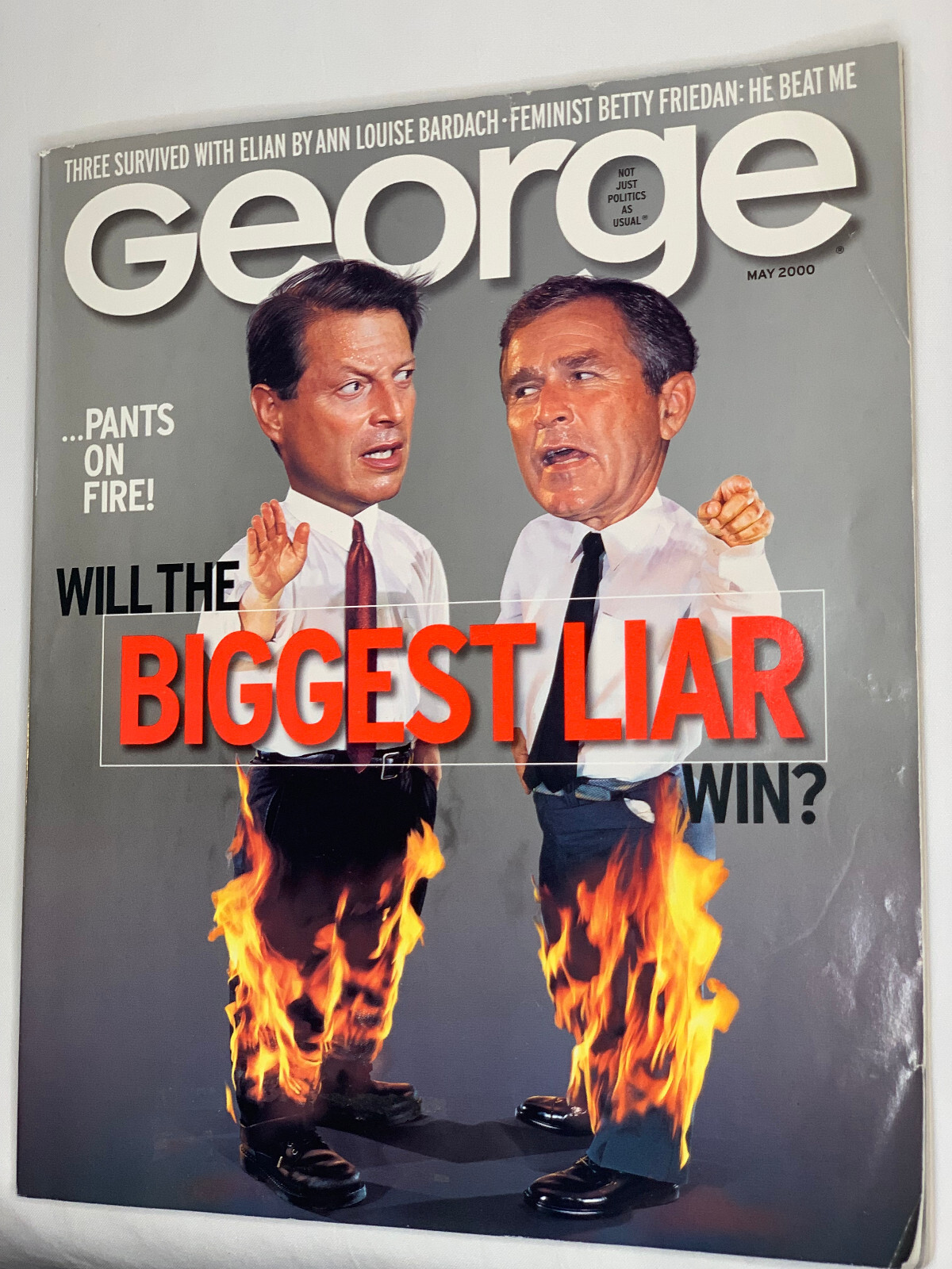 George Magazine, May 2000 - George Bush and Al Gore Cover