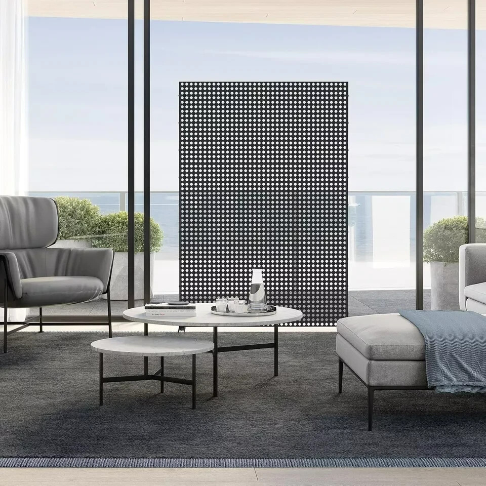 Domi Freestanding Outdoor Indoor Metal Privacy Screens and Panels,Rhombus-Shaped