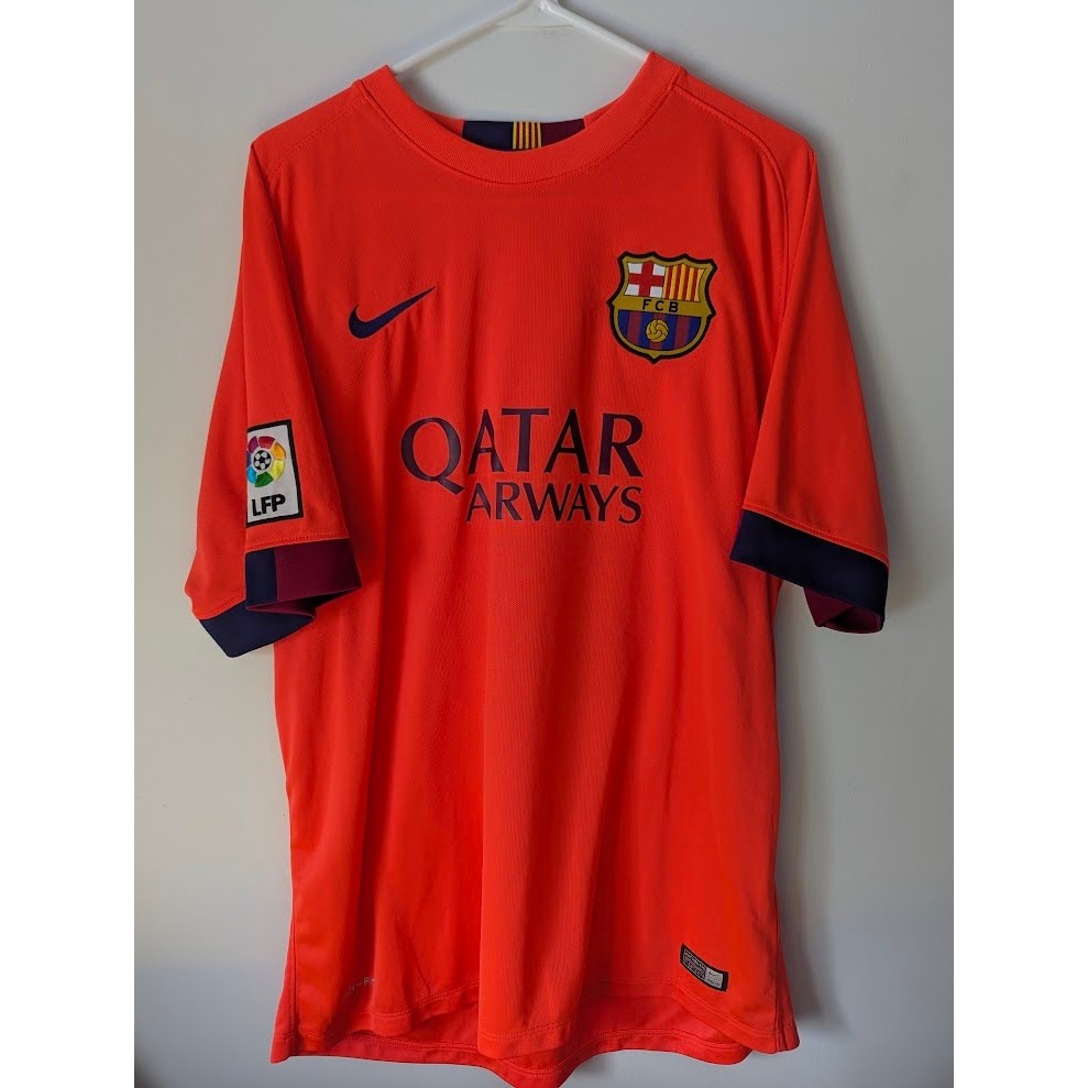 FC Barcelona 2014-15 Xavi Jersey XL Nike Away Treble Season Soccer Shirt