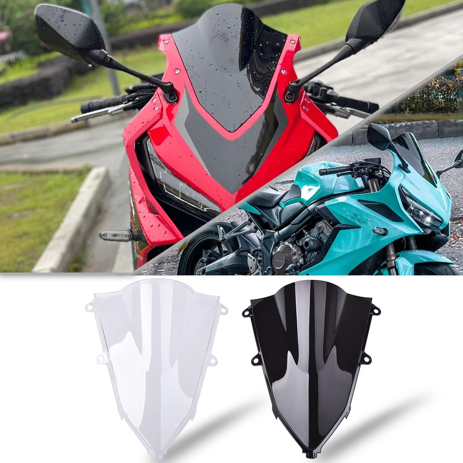 Motorcycle CBR 650 R Windshield Fairing Windshield Screen Sight Black smoke