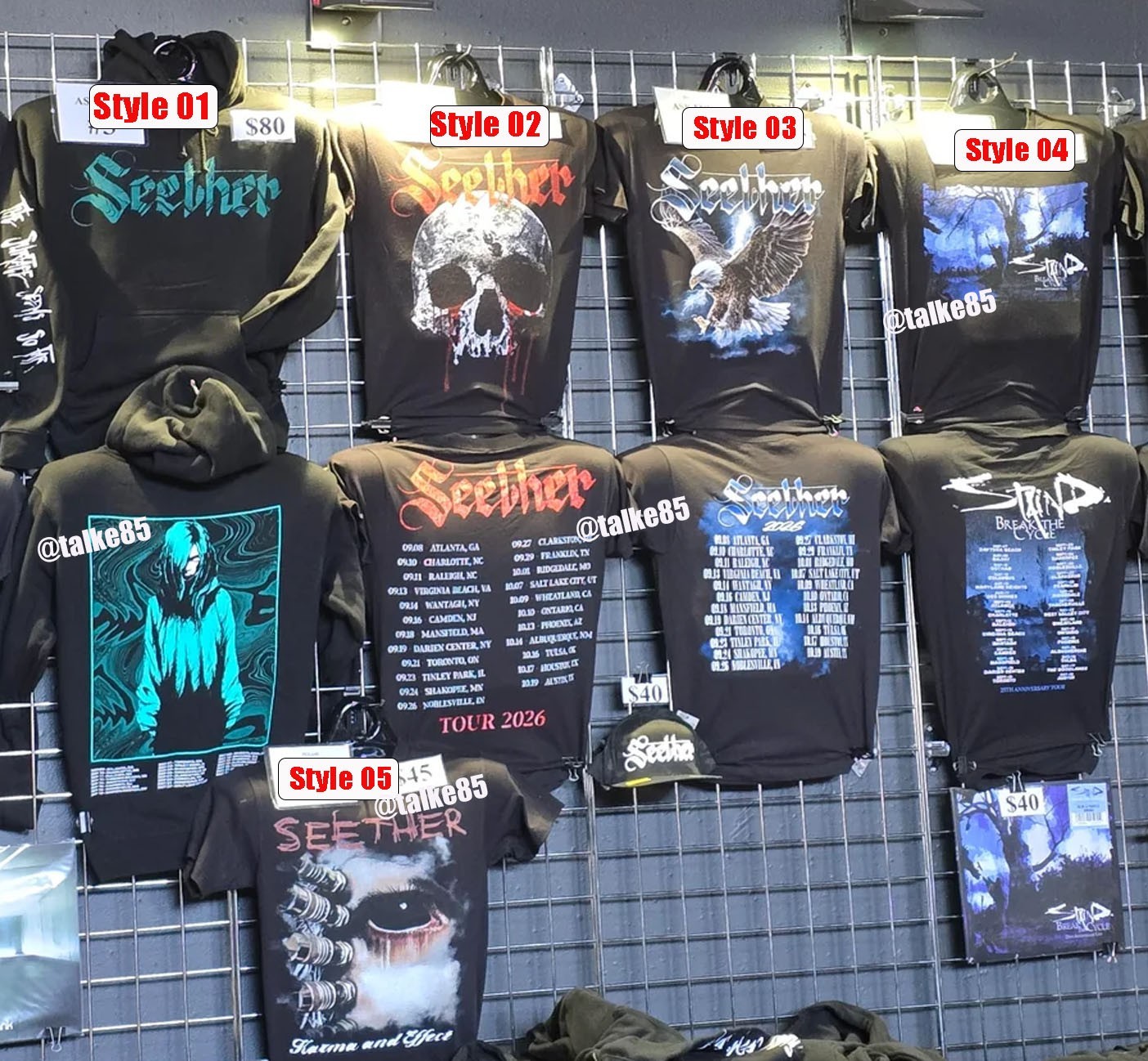 Staind, Seether Break The Cycle Tour 2026 T-Shirt or Hoodie Reprint, Gif