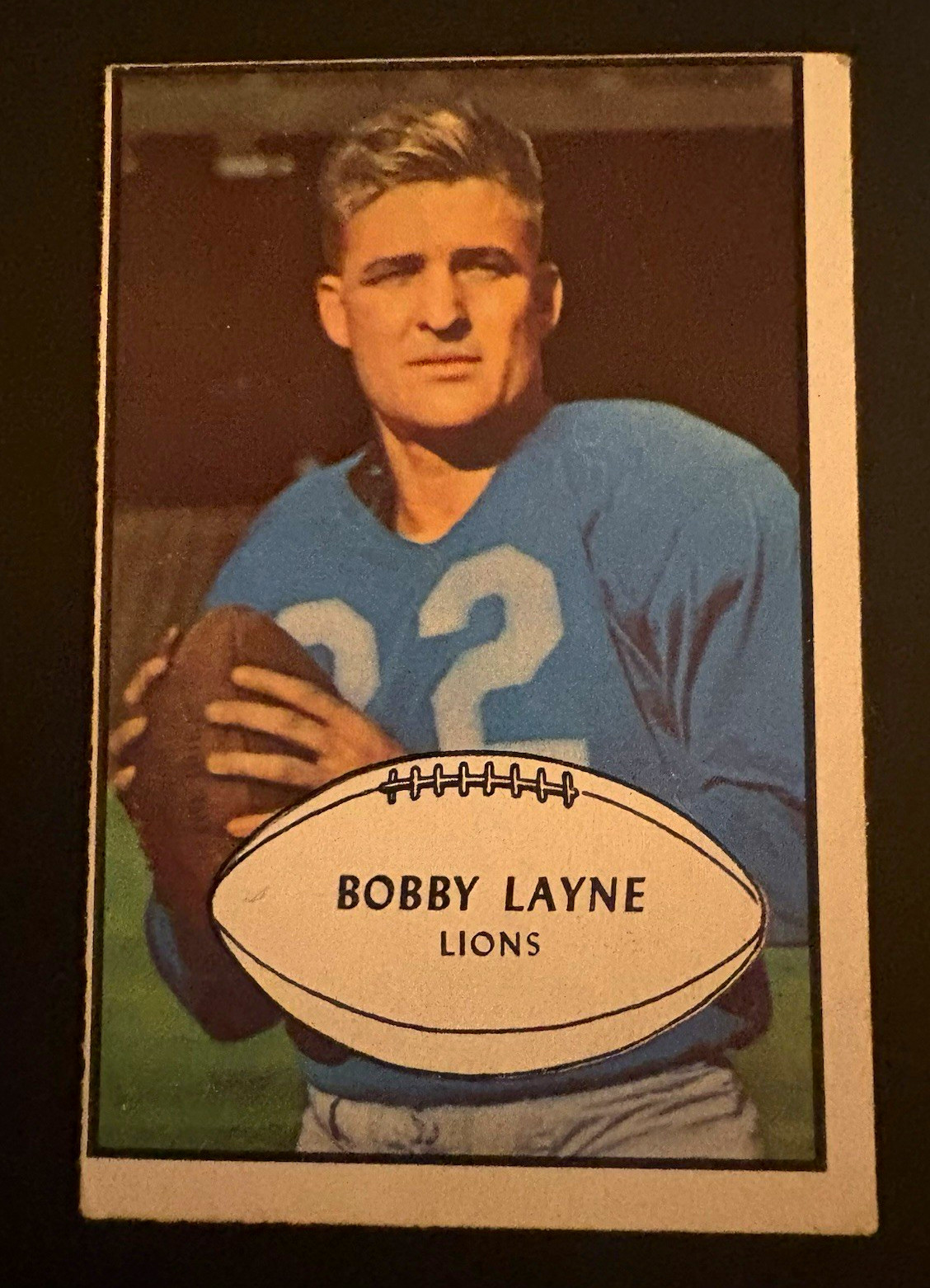 Bowman 1953 - Bobby Layne #21 Detroit Lions Football Base Set Bowman 1953 - Bobby Layne #21 Detroit Lions Football Base Set