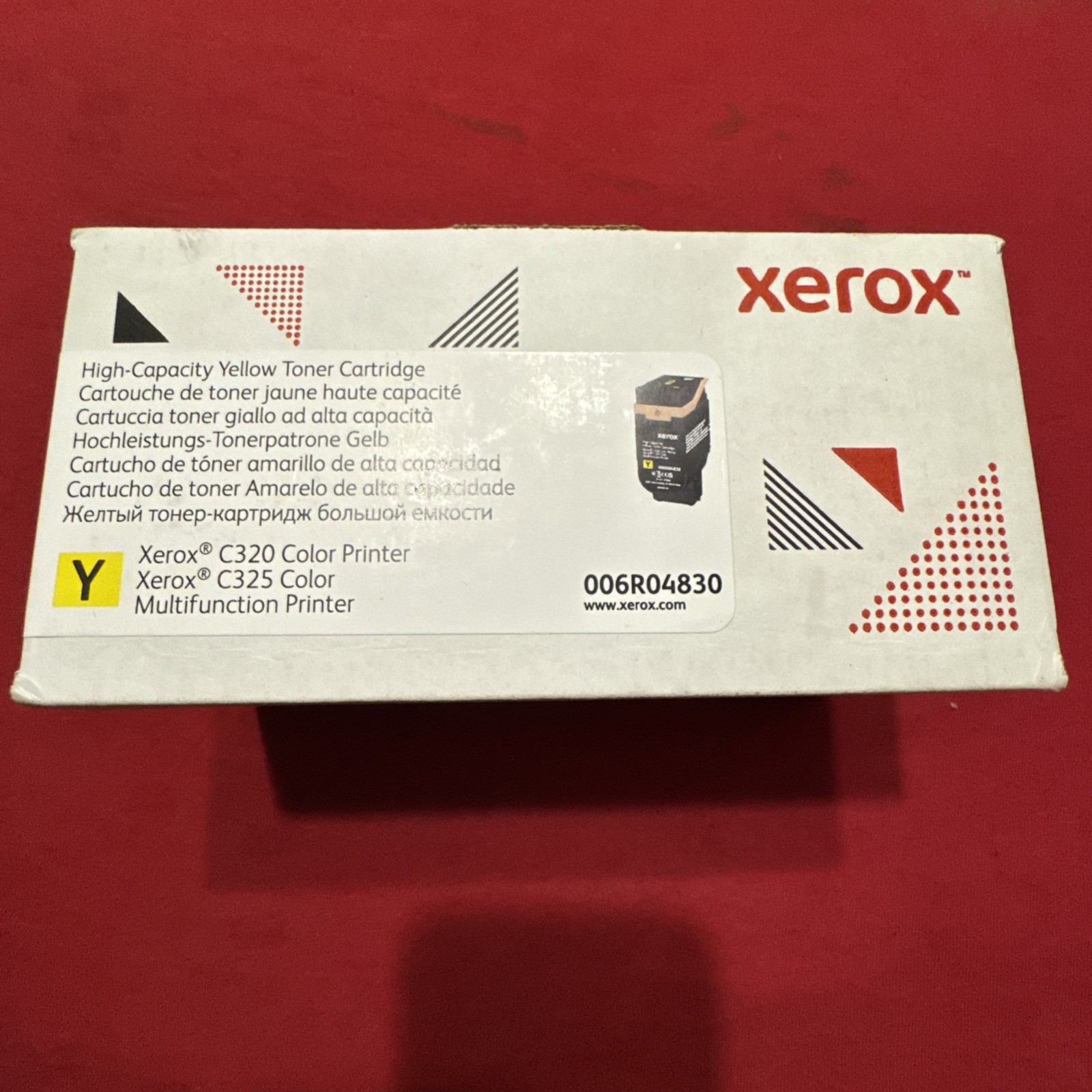 NEW GENUINE - XEROX 006R04830 YELLOW High Yield Toner C320 C325 SEALED BOX NEW GENUINE - XEROX 006R04830 YELLOW High Yield Toner C320 C325 SEALED BOX