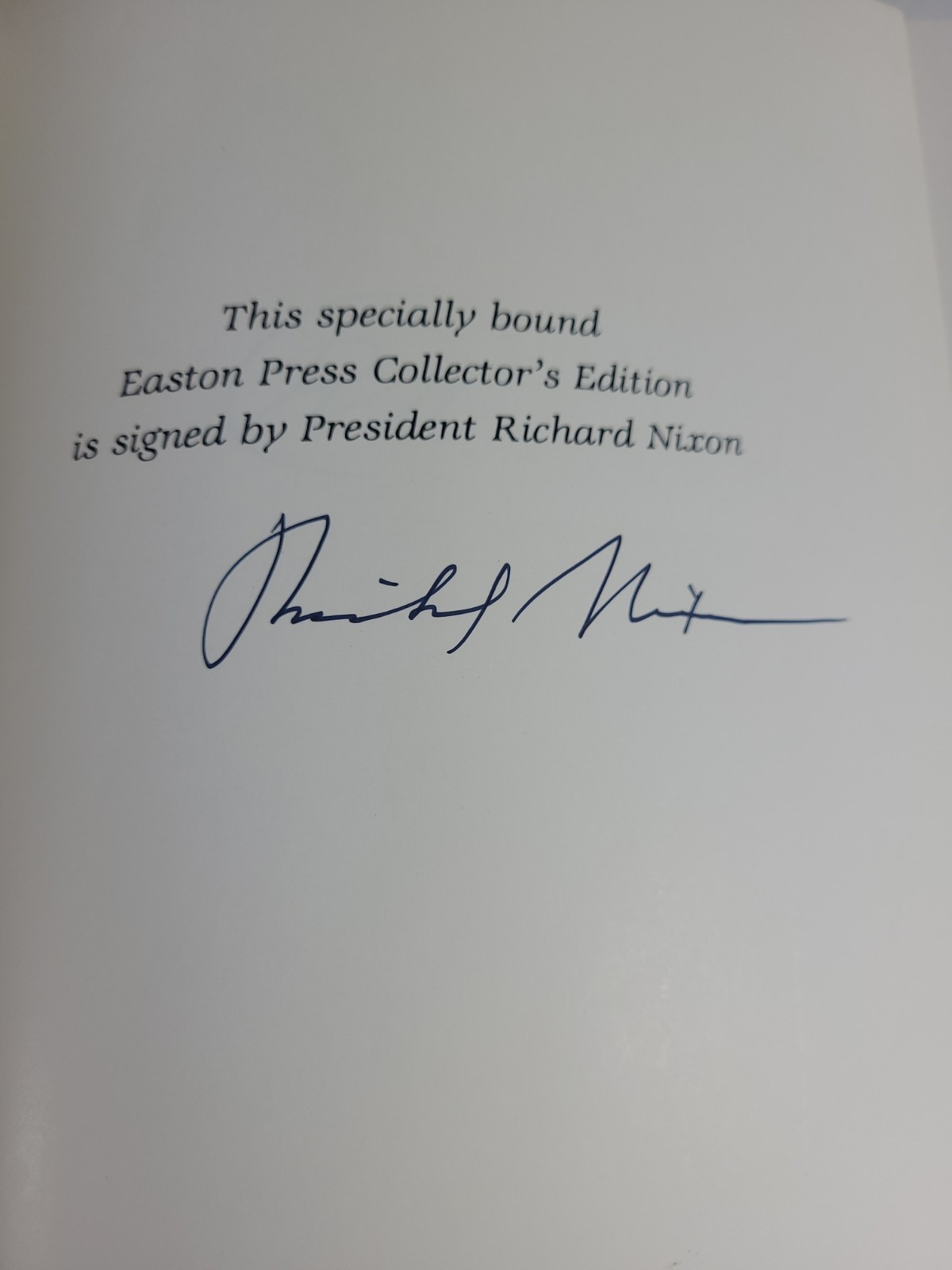 *SIGNED* Easton Press The Memoirs of Richard Nixon 1988 HC VGC Genuine Leather *SIGNED* Easton Press The Memoirs of Richard Nixon 1988 HC VGC Genuine Leather