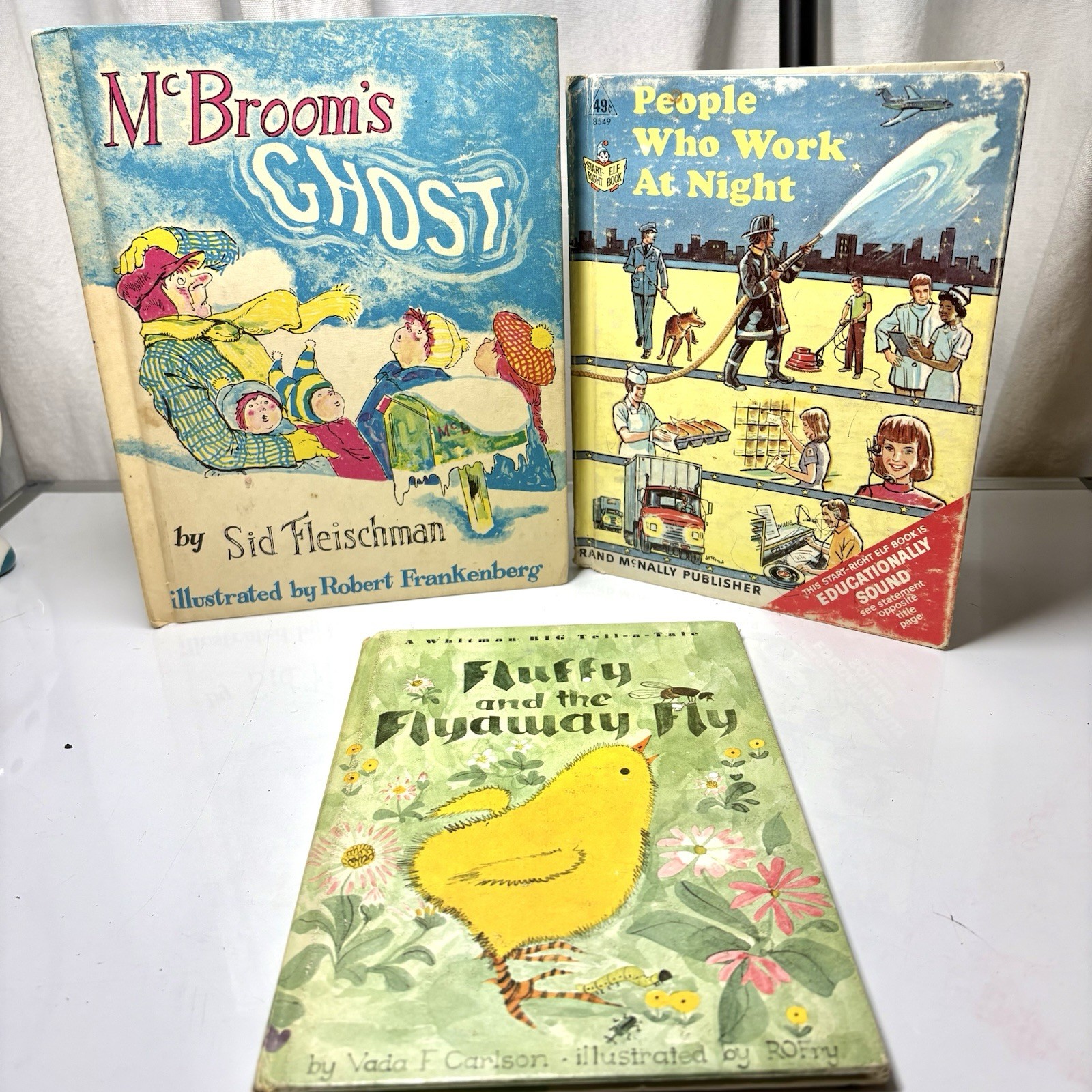Vtg Childrens Book Lot Whitman Rand McNally McBrooms Ghost People Fluffy & Flyaw Vtg Childrens Book Lot Whitman Rand McNally McBrooms Ghost People Fluffy & Flyaw