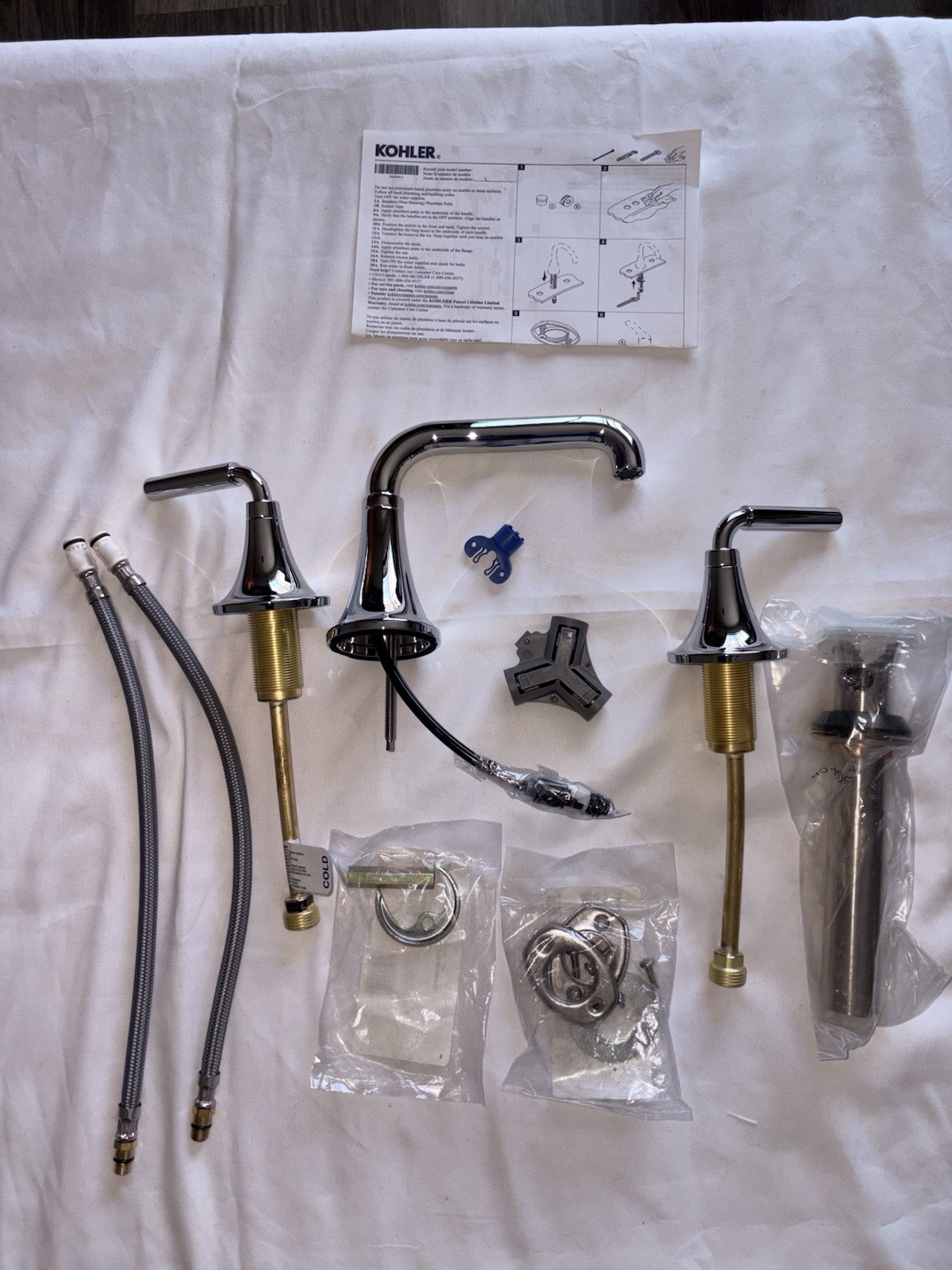Kohler K-27416-4-CP Tone 1.2 GON Widespread Bathroom Faucet Kohler K-27416-4-CP Tone 1.2 GON Widespread Bathroom Faucet