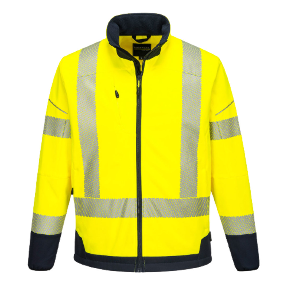 Portwest PW3 Hi-Vis Contrast Softshell (3L) 2 Tone Reflective Work Safety T404