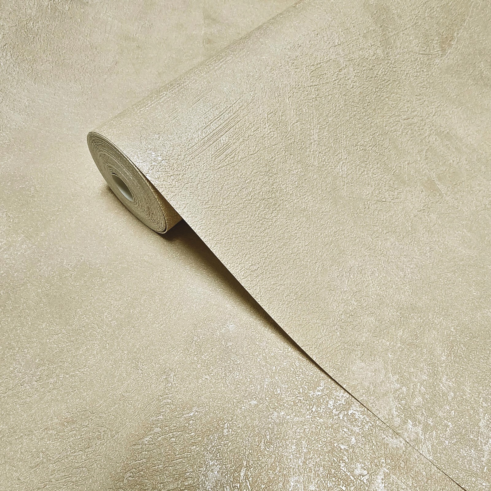 Modern buff beige tan camel cream industrial faux concrete textured Wallpaper 3D