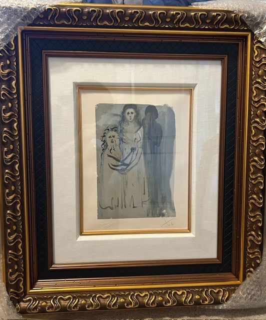 Signed Salvador Dali Divine Comedy Purgatory 16 Wood Engraving