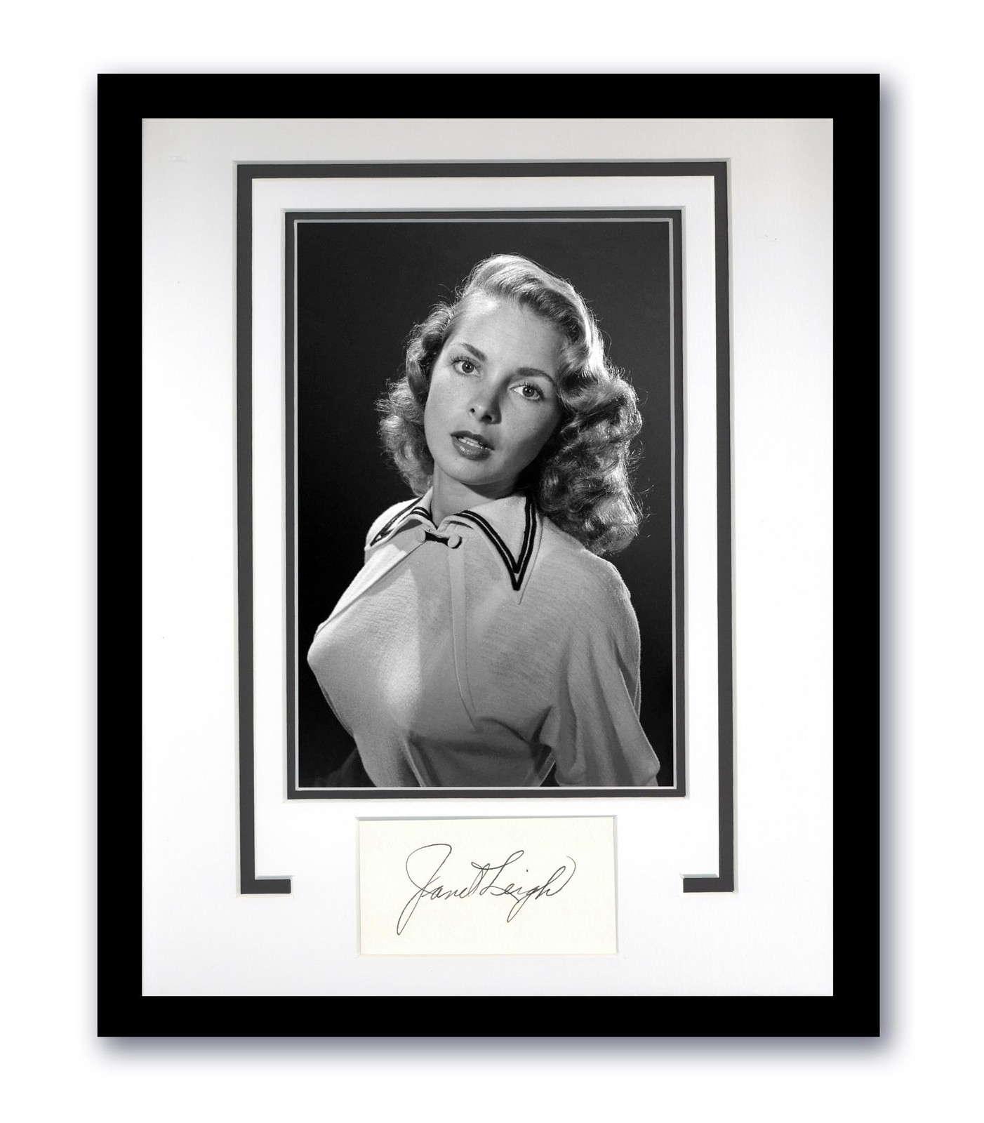 Janet Leigh Autographed Signed 11x14 Framed Photo Vintage Hollywood Actress ACOA