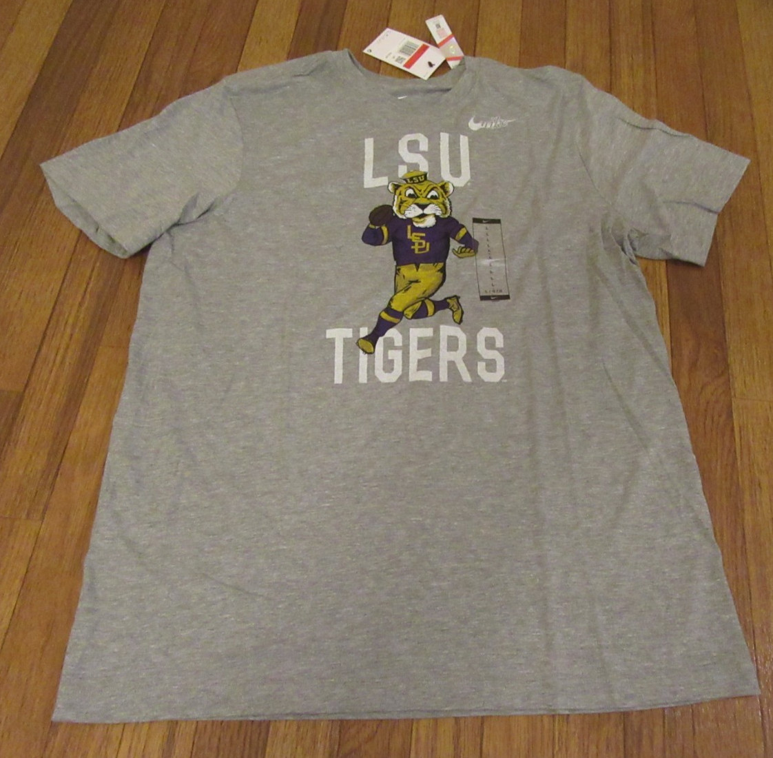 Nike LSU Tigers Tee T-Shirt Size Large Grey DD7540 063 Brand New NWT Free US S&H