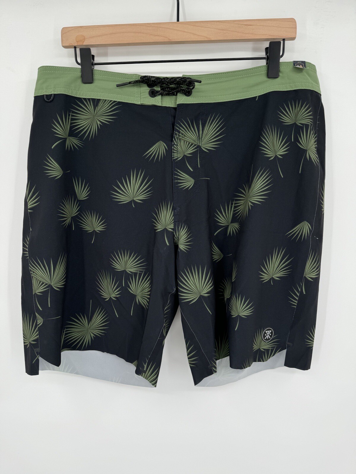NEW Roark Revival The Passage 18” Boardshort Swim Trunks Green Mens Sz 34 $70