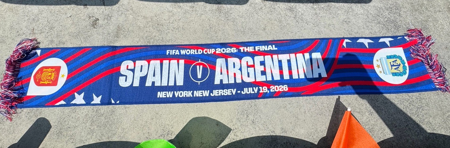FIFA Spain vs Argentina Match Day Scarf July 19 2026 World Cup Final In Hand FIFA Spain vs Argentina Match Day Scarf July 19 2026 World Cup Final In Hand